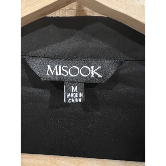 MISOOK Side Tie Poplin Shirt In Black size M NWOT - Picture 6 of 10